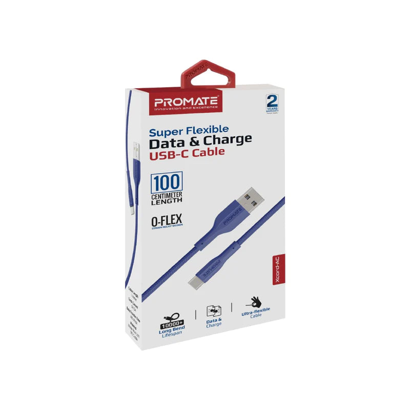 PROMATE High Tensile Strength Data & Charge USB-C Cable - XCORD-CC