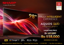 SHARP 98" AQUOS 4K QLED 144 Hz Google TV - 4T-C98HN7000X - Incoming 09 Jan'26 - Preorder Now and SAVE RS 39,000!!!