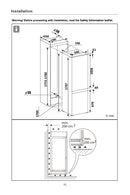 RedLine 253L Net Fully Integrated No Frost Combi Fridge with Freezer - RL-FD2-32.BI.5