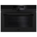 AEG 49L CombiQuick Microwave Oven, Matte Black 45cm - KMK96708PT