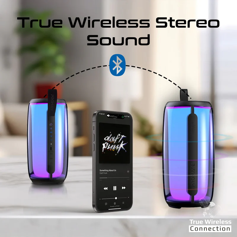 PROMATE LumiSound™ True Wireless Bluetooth v5.3 HD Speaker - LUMITOWER - New Arrival