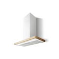 ELICA 90cm BIO White + Wood Finish Chimney Hood - BIOWTH/A/90ROVERE
