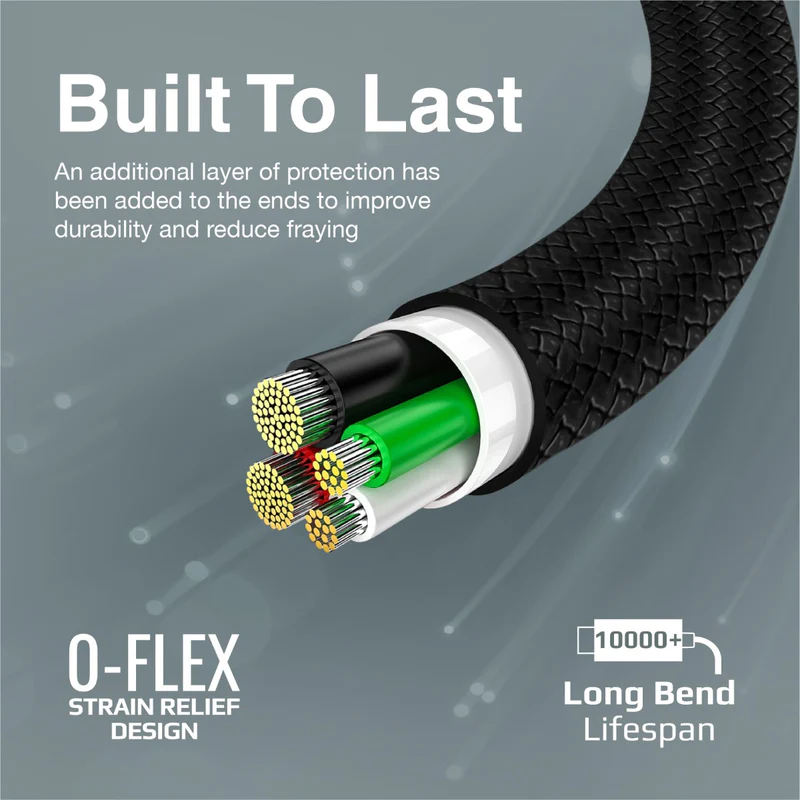PROMATE High Tensile Strength Data & Charge USB-C Cable - XCORD-CC