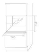 ELICA 60cm 24 Bottles Veritas BI24 Built-In Black Gloss Wine Cabinet - VERITAS/BI24/BL