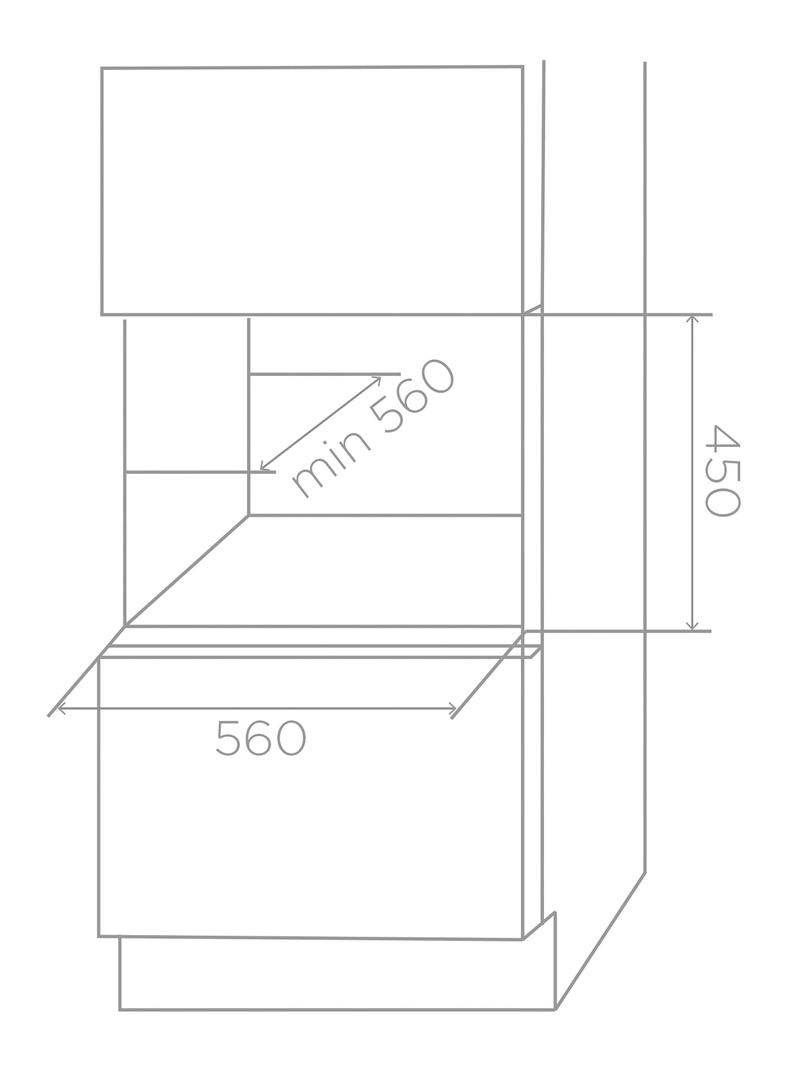 ELICA 60cm 24 Bottles Veritas BI24 Built-In Black Gloss Wine Cabinet - VERITAS/BI24/BL