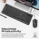 PROMATE Quiet Keys Wired Keyboard and 1200 DPI Mouse - Combo-CM6 - Incoming In August