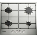 INDESIT 60cm Built-In Gas Hob Inox with 4 Burners and Enamel Support - THP 642 IX/I 1 - Incoming in November