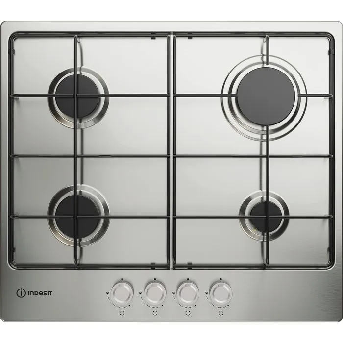 INDESIT 60cm Built-In Gas Hob Inox with 4 Burners and Enamel Support - THP 642 IX/I 1 - Incoming in November