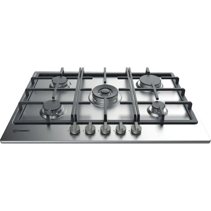 INDESIT 75cm Built-In Gas Hob Inox with 5 Burners and Enamel Support - THP 751 W/IX/I IT 1 - Incoming in November