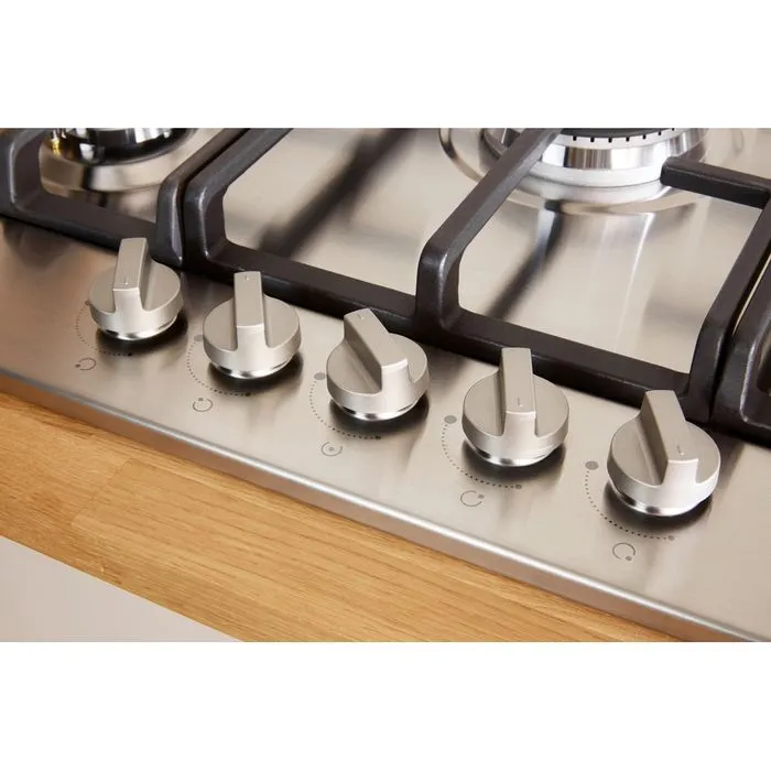 INDESIT 75cm Built-In Gas Hob Inox with 5 Burners and Enamel Support - THP 751 W/IX/I IT 1 - Incoming in November