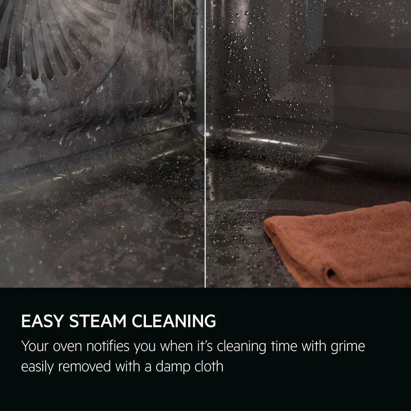 AEG 70L 8000 Meal Assist with SteamPro With Steam Cleaning Built-in Oven - NBB8S731AT