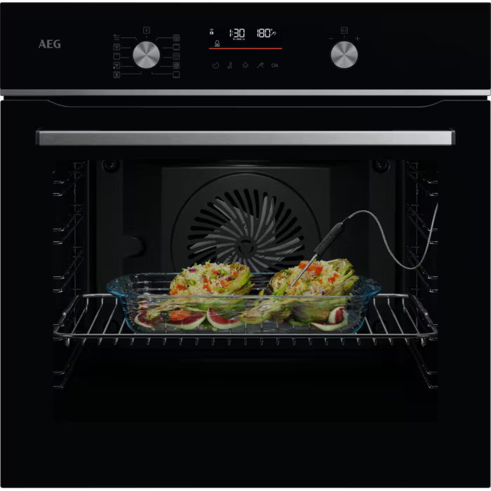 AEG 71L 5000 SurroundCook with SteamBake Pyrolytic Self Clean Built-in Oven - OA5PB41AB