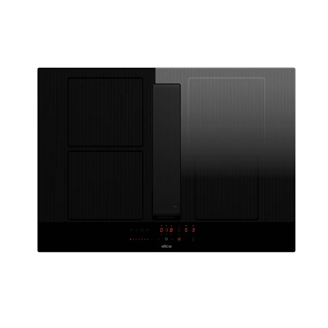 ELICA 72cm NikolaTesla Velvet Built-In Induction Hobs with Aspiration Hood - NIKOLATESLA VELVET BL/F BO/72