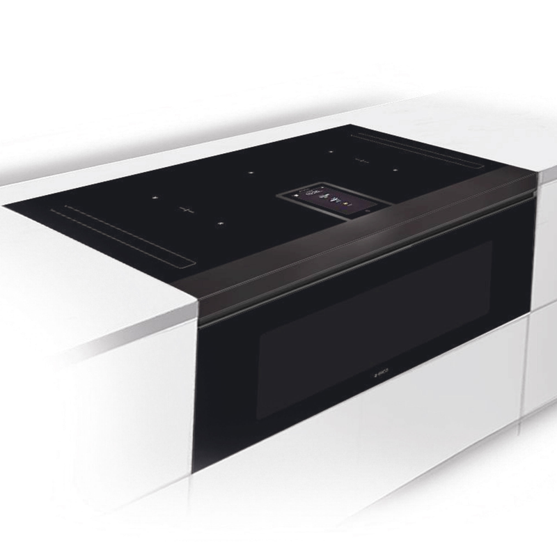 ELICA Built In 90cm Wide Single Oven & Vented Induction Hob - LHOV COMBISTEAM BL/A/90