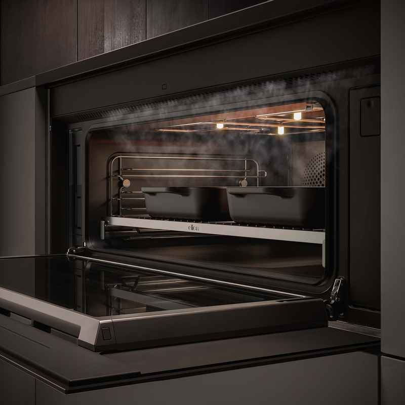 ELICA Built In 90cm Wide Single Oven & Vented Induction Hob - LHOV COMBISTEAM BL/A/90