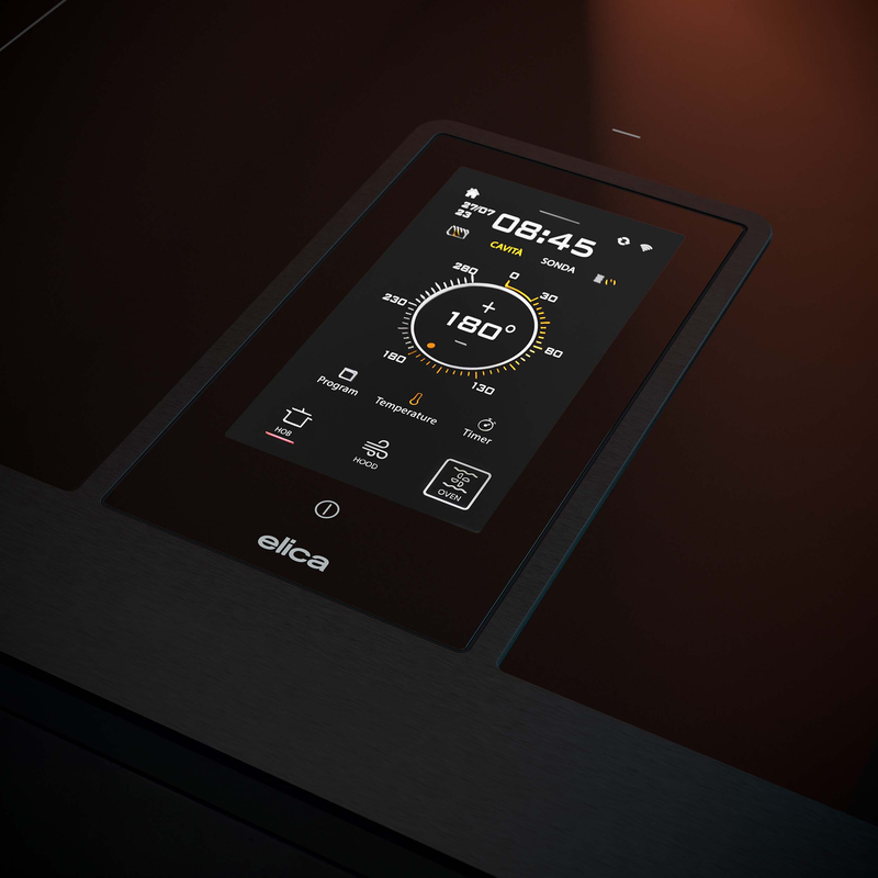 ELICA Built In 90cm Wide Single Oven & Vented Induction Hob - LHOV COMBISTEAM BL/A/90