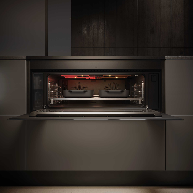 ELICA Built In 90cm Wide Single Oven & Vented Induction Hob - LHOV COMBISTEAM BL/A/90