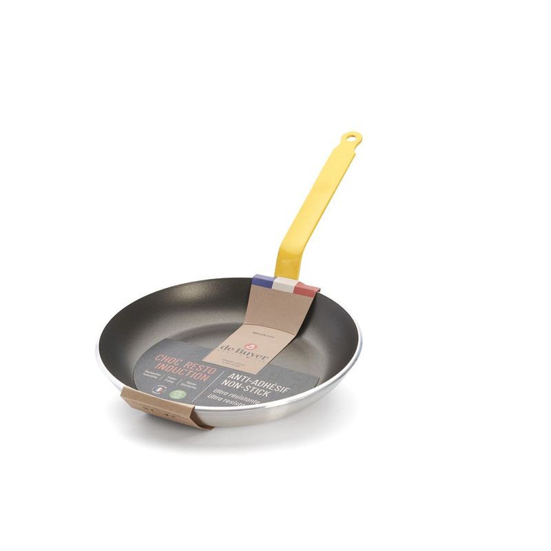 DE BUYER CHOC RESTO Non-stick Frypan Induction Yellow Handle Ø28 cm - 8470.28 - New Arrival 2025