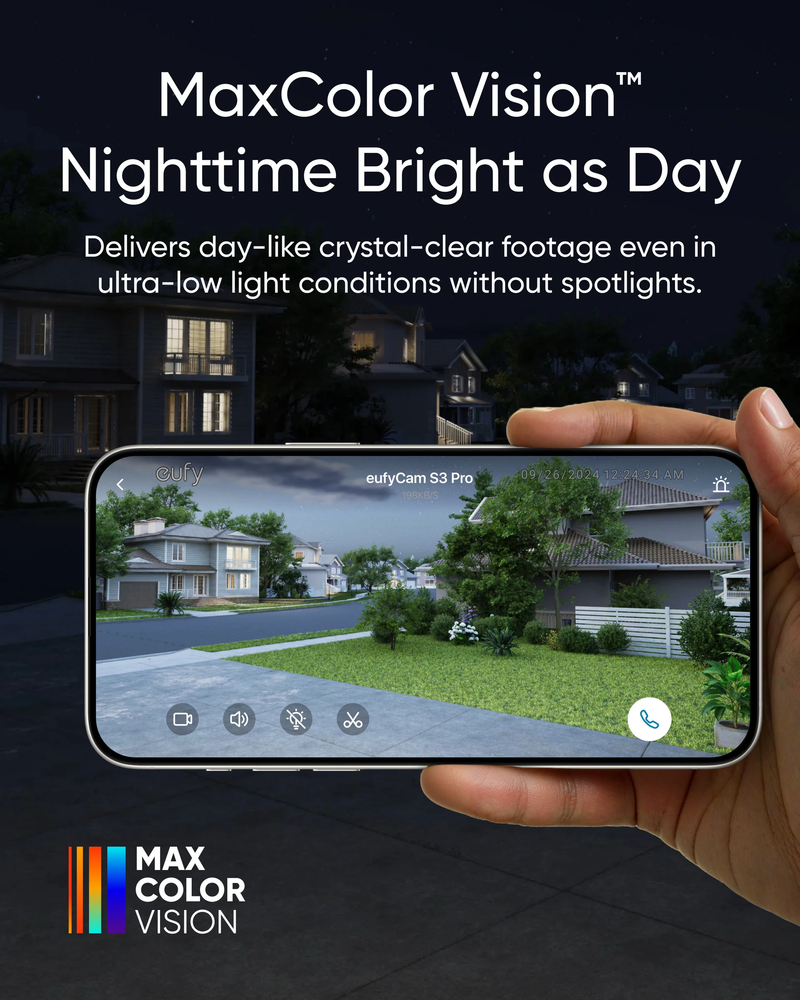 EUFY Cam S3 Pro 2-Cam Kit + 1 - T88923W1 - Buy 1 Eufycam S3 PRO KIT 2+1 get 2 Eufy Motion and 1 Entry Sensor as gift - Black Friday Promo till 30NOV