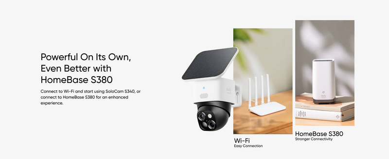 EUFY SoloCam S340 Wireless Outdoor Security Camera with Dual Lens and Solar Panel - T81703W1 - Buy 1 Eufy S340 get an eufy C220 as gift - Black Friday Promo till 30NOV