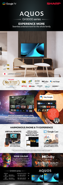 SHARP 32" HD Google TV - 2T-C32GH3000NX - Incoming 27 July - PreBook and Save Now!