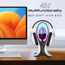 PROMATE Dynamic High Fidelity Dual Mode RGB Speaker w/ Headphone Stand & USB Hub - ALPHA-X