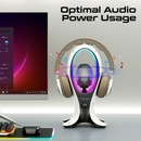 PROMATE Dynamic High Fidelity Dual Mode RGB Speaker w/ Headphone Stand & USB Hub - ALPHA-X