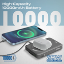 PROMATE 10000mAH Ultra-Compact 3 in 1 MagSafe Compatible Wireless Charging Power Bank - Mavrix-3