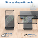 PROMATE 10000mAH Ultra-Compact 3 in 1 MagSafe Compatible Wireless Charging Power Bank - Mavrix-3