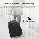 PROMATE Multi-Functional 15.6” Laptop Trolley Bag with Large Multiple Compartments - CRAMPACK-TR