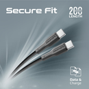 PROMATE High Tensile Strength Data & Charge USB-C Cable - XCord-CC200