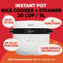 Instant® 5L/ 20 Cups Rice Cooker + Steamer - 140-5022-01-EU - Incoming 20 Sept