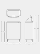 BRABANTIA Bo Touch Bin Hi, 2×30L