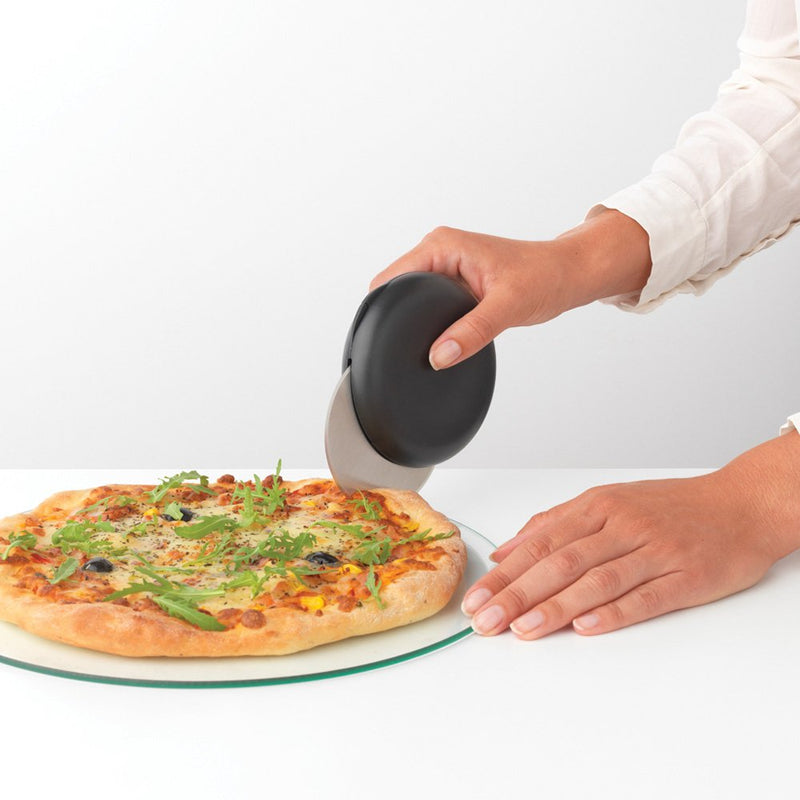 BRABANTIA Tasty+, Pizza Cutter + Blade Guard - Dark Grey - 123009