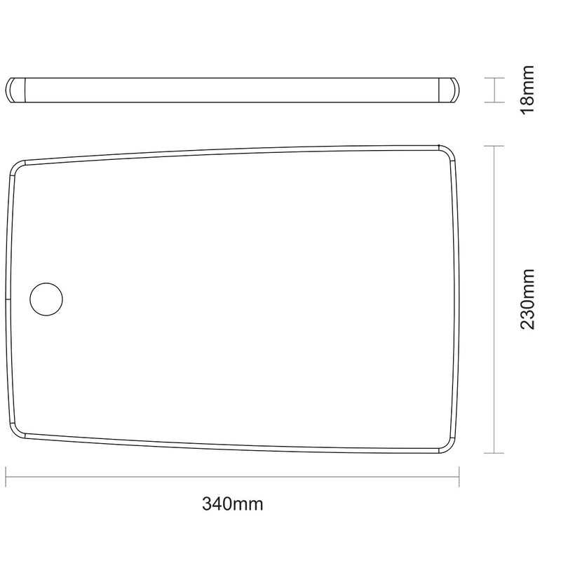 TRAMONTINA Anti-Microbial Teak Cutting Board [34 x 23 x 1.8cm] - 13273/051