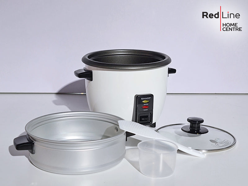 SHARP 1.0L Rice Cooker with Steamer & Coated Inner Pot - KS-H108G