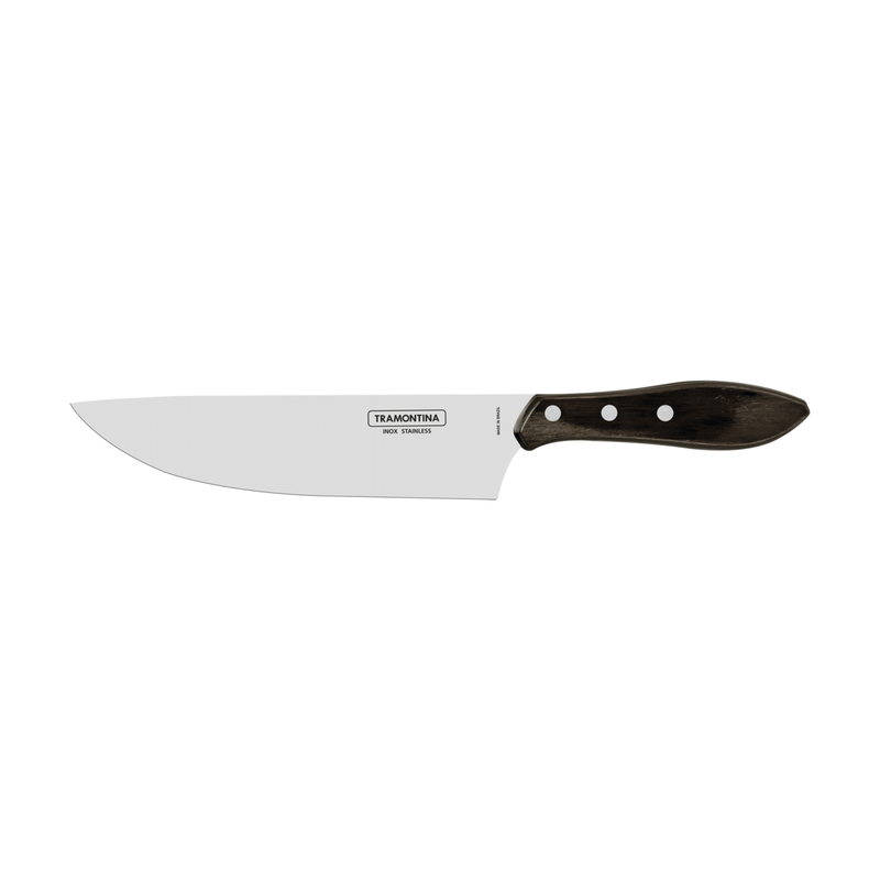 TRAMONTINA Churrasco 8" [20cm] Stainless Steel Knife with Brown Polywood Handle - 21191/198