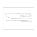 TRAMONTINA 8" [20cm] Stainless Steel Knife with Brown Polywood Handle - 21191/098