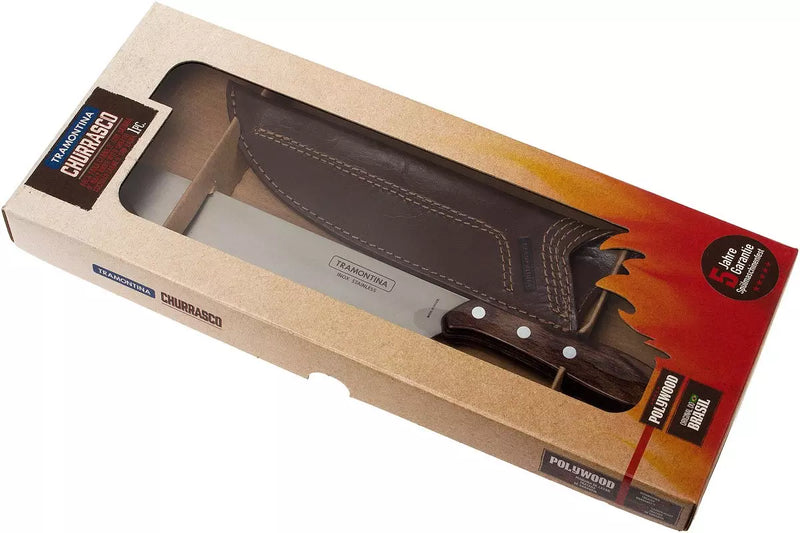 TRAMONTINA 8" [20cm] Stainless Steel Knife with Brown Polywood Handle - 21191/098