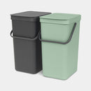 BRABANTIA Sort & Go, 2 x 16 Litres, Built-in Bin - Diwali Promo till 21 Oct