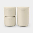 BRABANTIA ReNew StoragePots, set of 3 Soft Beige - 223501