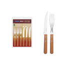 TRAMONTINA Churrasco 12pcs Stainless Steel Barbecue Set with Natural Wood Handles - 22399/030