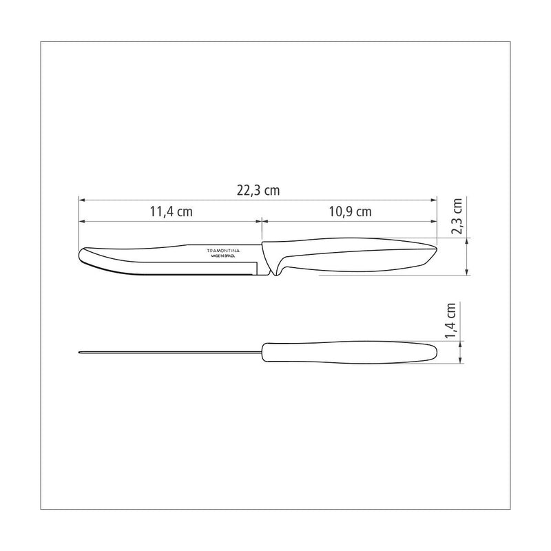 TRAMONTINA 5'' [13cm] Utility/Fruit Knife Round - 23440/805
