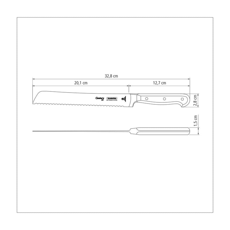 TRAMONTINA 8'' [20cm] Century Bread Knife - 24009/108