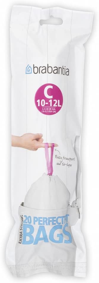 BRABANTIA 10-12L PerfectFit Bags, Code C, 20 Bags - 245343