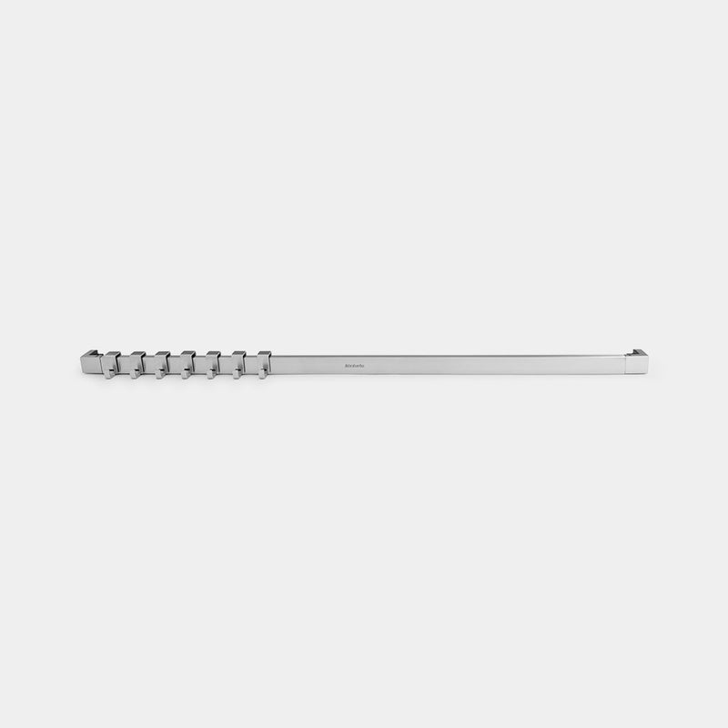 BRABANTIA Wall Rail, 60cm/23.6 inch, 7 Hooks Matt Steel - 460005