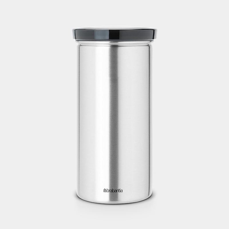 BRABANTIA Coffee Pad Canister, Matt Steel Fingerprint Proof - 476228