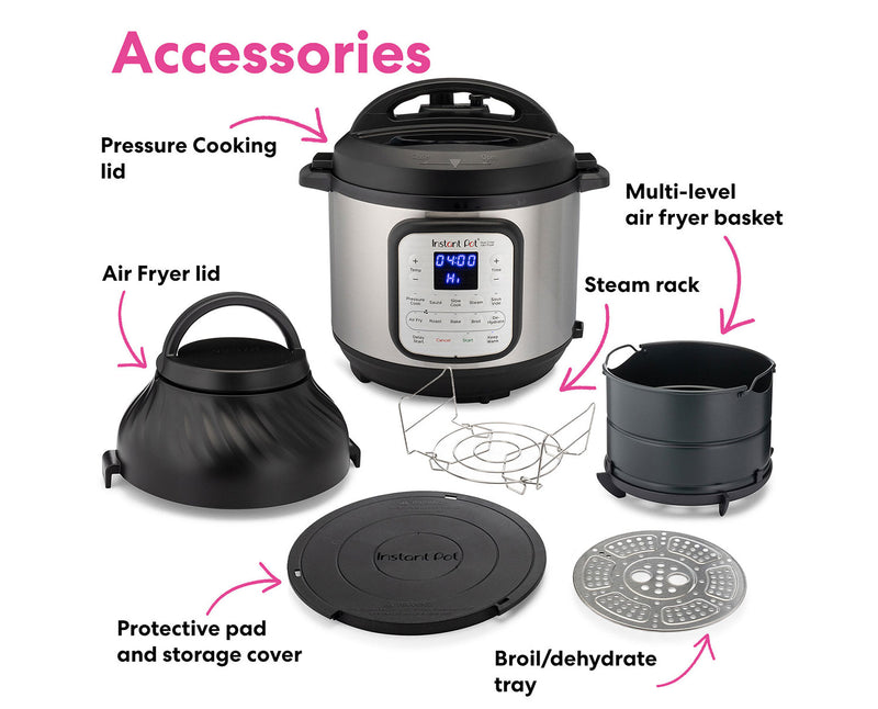 Instant Pot® DUO™ CRISP 8L Multi Pressure Cooker & Air Fryer - DUOCRISP 7.6L