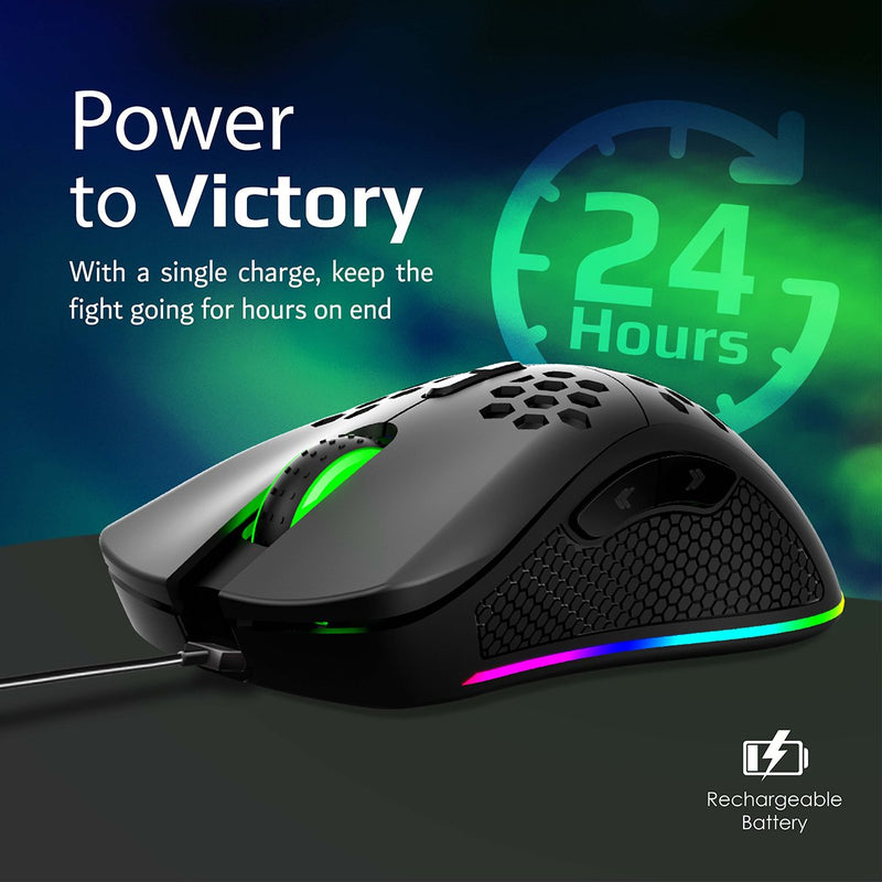 VERTUX GameCharged™ Dual Mode Gaming Mouse - AMMOLITE