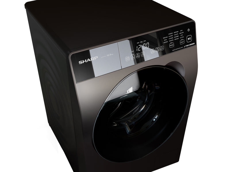 SHARP 12.5KG A Inverter Premium Front Loading Washing Machine - ES-FP1252KJZ-S - Sept Promo till 30 Sept